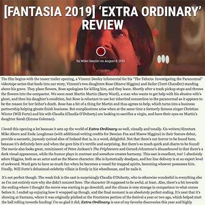 [FANTASIA 2019] ‘EXTRA ORDINARY’ REVIEW